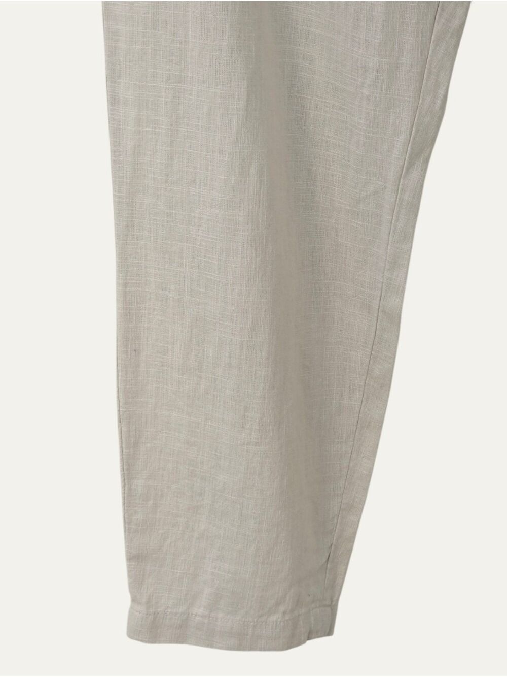 RW&CO Linen Blend Pull On Pants Large Beige Drawstring Ankle Pants - Picture 6 of 8
